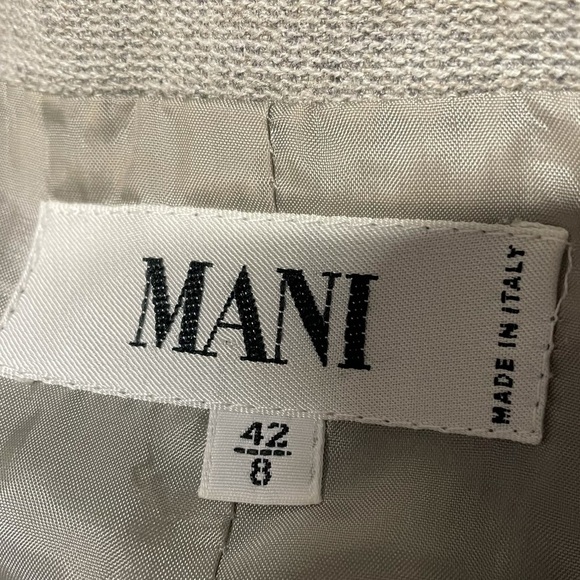 Armani vintage made in Italy one button blazer virgin wool blend taupe 8 - Picture 3 of 5